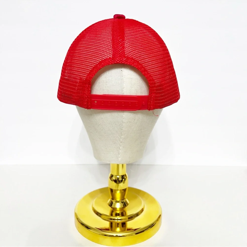 “Fill Your Cup Up First” Red Trucker Hat Inspirational Mesh Snapback
